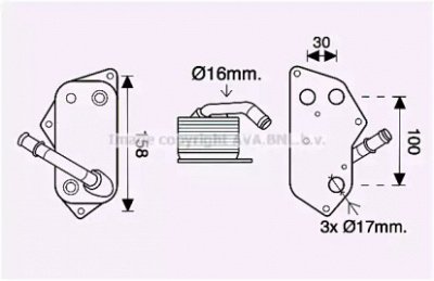 AVA QUALITY COOLING bw3558 -  масляный радиатор, двигательное масло
